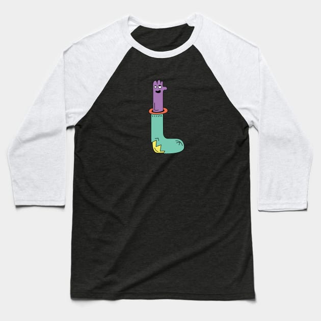 Sock Monster Baseball T-Shirt by now83